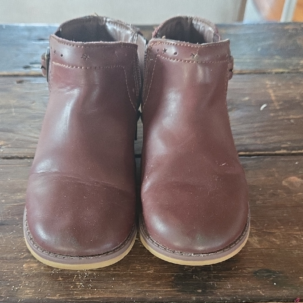 Stride Rite Brown Leather Ankle Booties